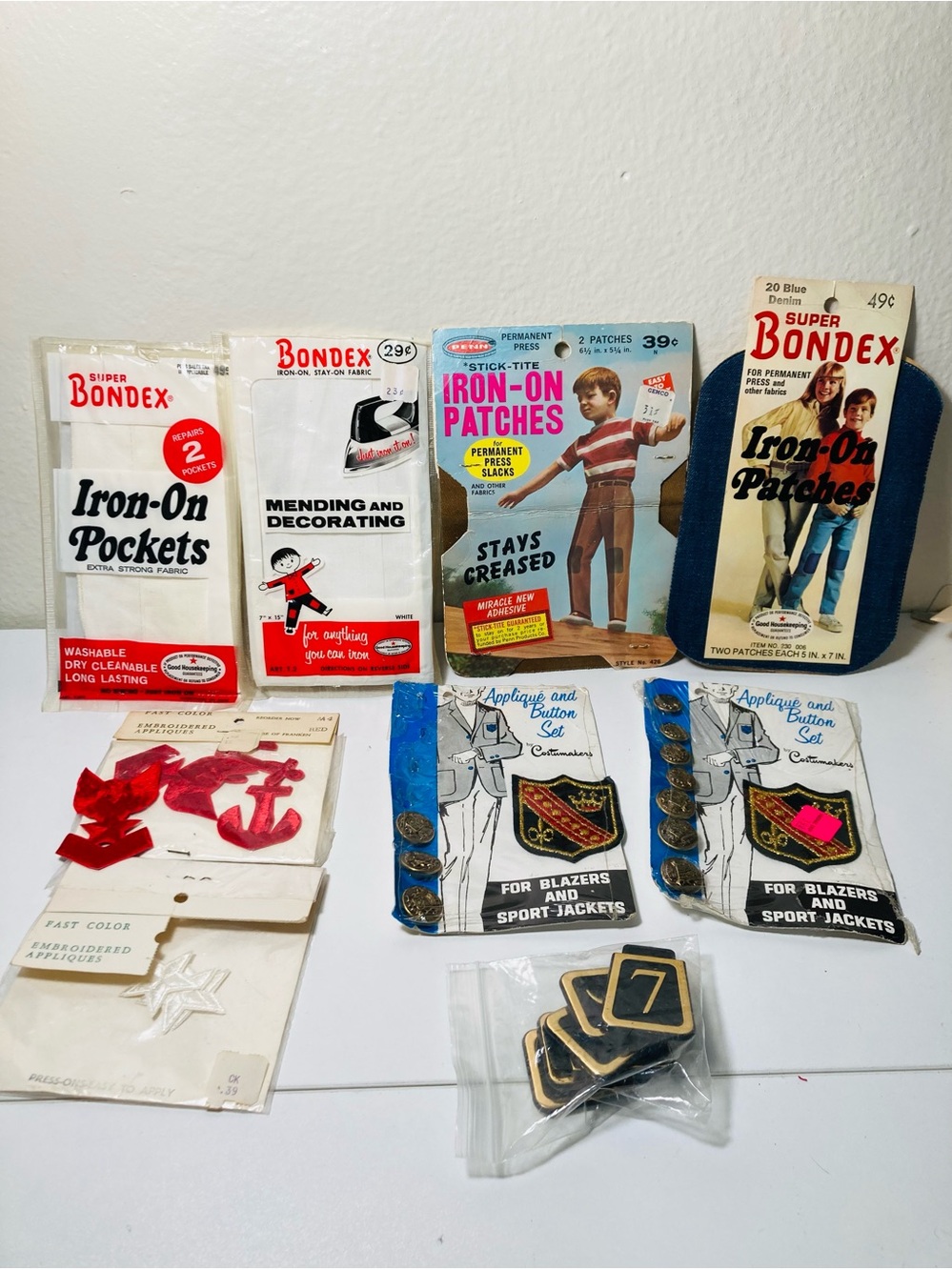 Vintage Bondex Iron-On Patches & Sewing Notions